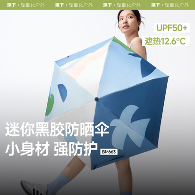 蕉下五折黑膠防曬傘BM663